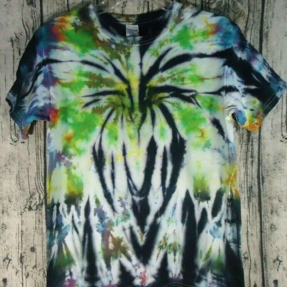 Handmade Tie Dye Short Sleeve Cotton Tee Shirt